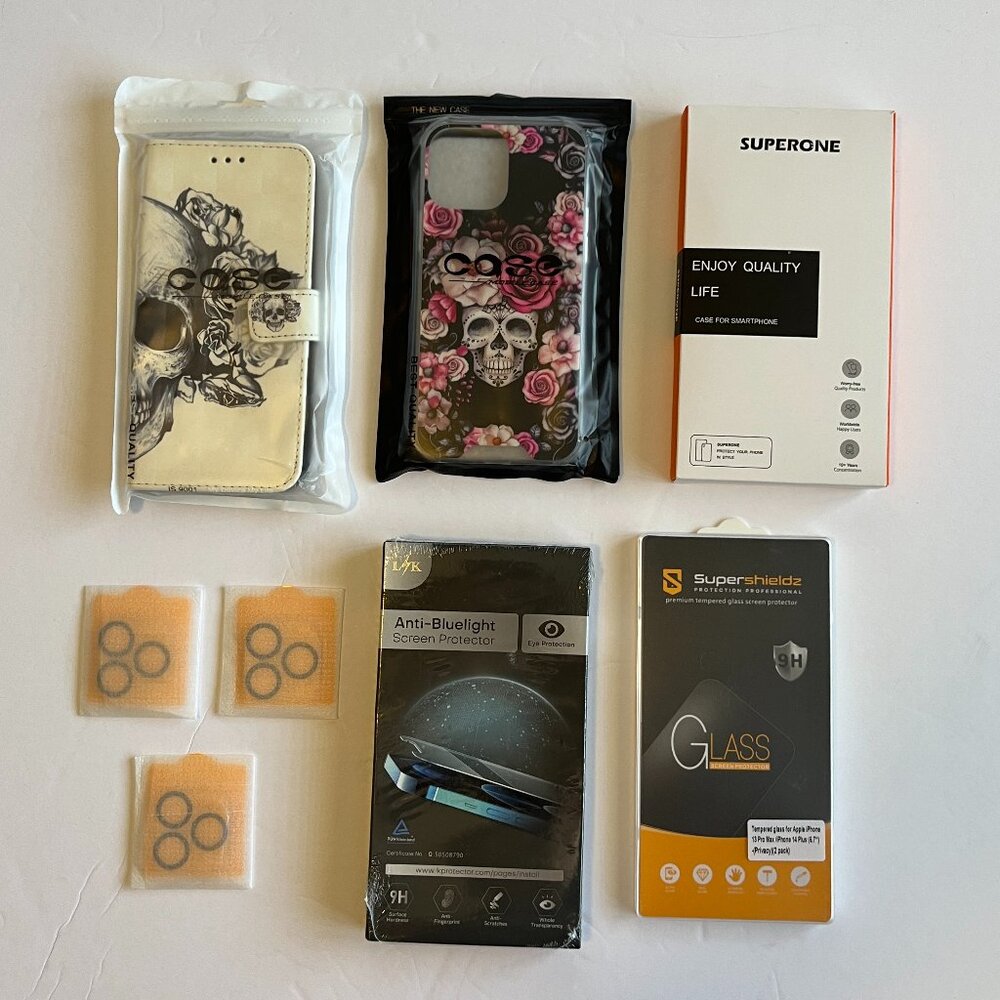 iPhone - 13 Pro Max - Cases & Glass Screen Protector Bundle